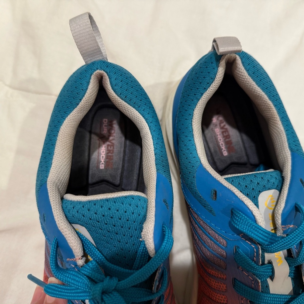 Wolverine Coral and Blue Bolt Durashocks Work Shoes - Picture 10 of 12